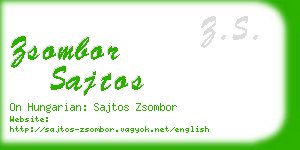 zsombor sajtos business card